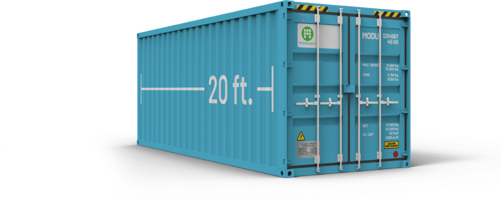 shipping container size, 20 foot