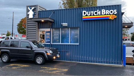 Dutch Bros shipping container coffee shop